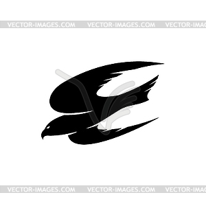 Eagle in flight falconry symbol - vector clipart