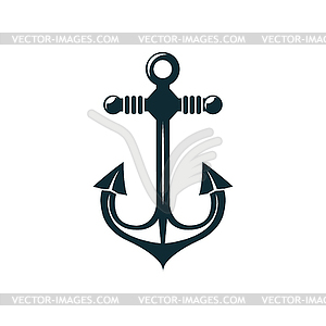 Monochrome heavy anchor mooring object - vector clipart