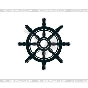 Steering wheel control shipwheel - vector image