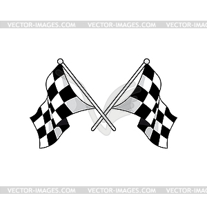 Checkered race flag flat - vector clipart