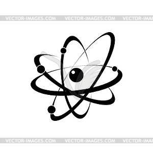 Atomic energy symbol black icon - vector EPS clipart