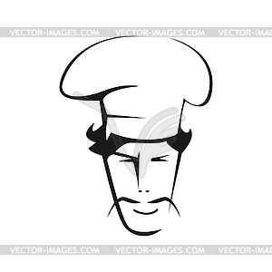 Spanish chef contour - vector clipart