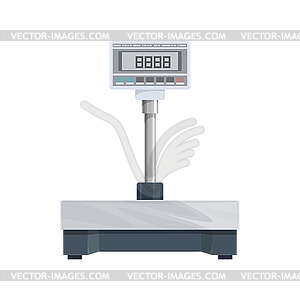 Postal scales, weight control on post - vector clip art
