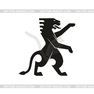 Japanese dragon or lion heraldry mascot - vector clipart