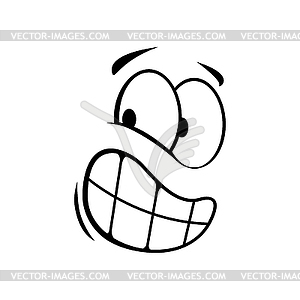 Confused suspicious emoticon expression - vector clip art