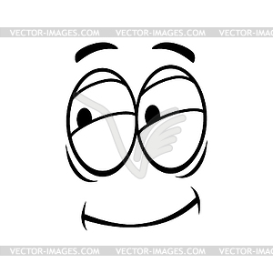 Happy kind emoji comic smile - vector clipart