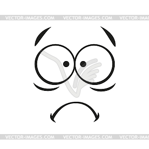 Disappointed emoticon frustrated emotion - vector clip art