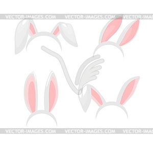 Кроличьи уши, пасхальные иконы - рисунок в векторе