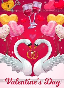 Valentines Day love holiday hearts and gifts - vector image