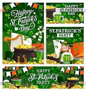 Irish national holiday St. Patricks day invitation - vector clipart