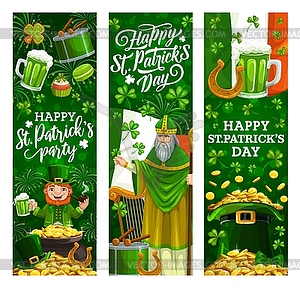 Happy Saint Patrick day, Irish Celtic shamrock - stock vector clipart