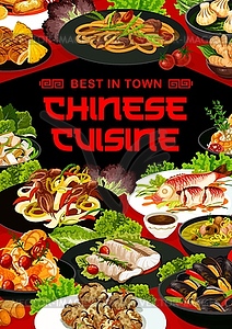 Chinese cuisine asian china food meals - vector clipart