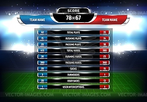 Scoreboard for soccer match , score board - vector image