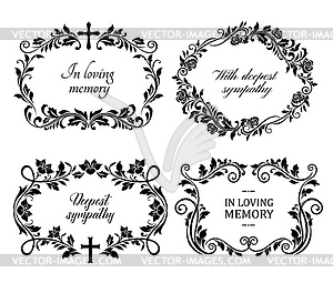 Condolences sympathy card floral lily bouquet Vector Image