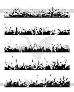 Grungy frame border with paint splatters - vector clip art