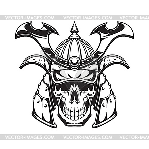 samurai skull mask tattoo