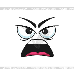 Angry shouting emoticon screaming emoji - vector clipart / vector image