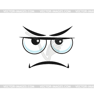 Depressed sad upset emoticon character emoji icon - vector clipart