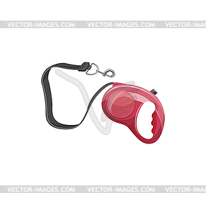 Pets automatic leash, cat retractable walking rope - vector image
