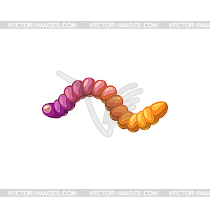 Gummy marmalade jelly worm or snake candy - vector clipart