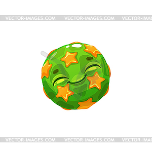Cartoon papillomavirus cell icon, virus - color vector clipart