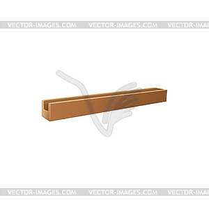 Box packaging long carton container, adhesive tape - vector clipart