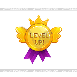 Medal award for level up ui game prize - vector clipart