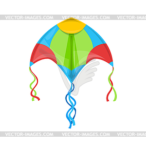 Flying color kite Sankranti fest symbol - vector image