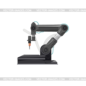 Welder robotic arm industrial machine - vector clipart