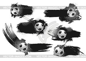 Soccer football banners blank templates - vector clipart