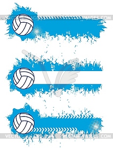 Volleyball sport blank banners templates - vector clip art