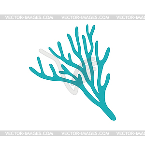 Hard coral, seaweed, aquatic underwater organism - vector clipart / vector image