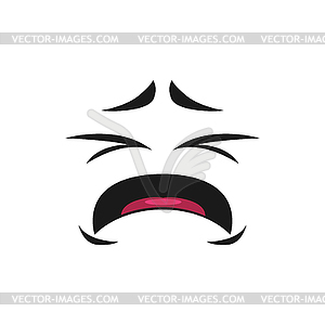 Crying emoticon with blinked winged eyes - vector image