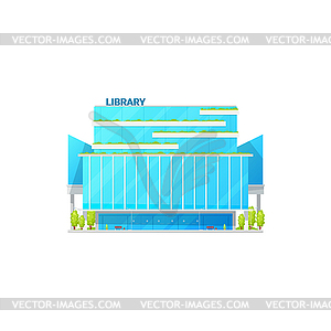 Library house city public establishment - vector image