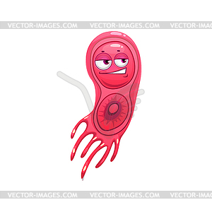 Cartoon virus cell infusoria slipper sign - vector clipart