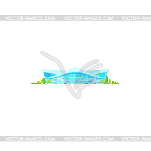 Sport center isolate stadium building construction - vector clipart