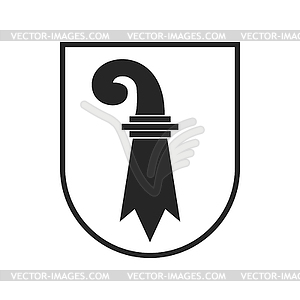 Switzerland canton flag, Swiss heraldry crest - vector clip art