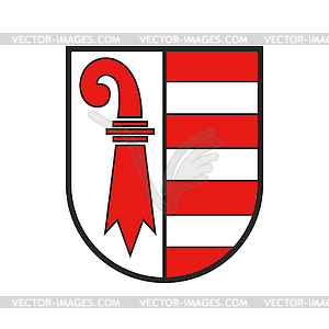 Switzerland, Swiss canton flag coat of arms, Jura - vector image