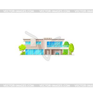 Chalet facade exterior house building - vector image