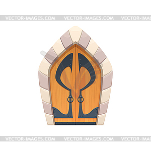 Cartoon door or castle gates icon, doorway - vector EPS clipart