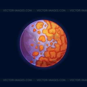 Fantasy planet alien galaxy universe icon - vector image