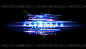 Glitch effect ufo abstract glitched distortion - vector clipart