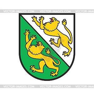 Swiss Canton Coat Arms, Switzerland Thurgau Emblem - Vector Image