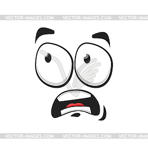 Scared Cartoon Face Expression Royalty-Free Stock Image - Storyblocks
