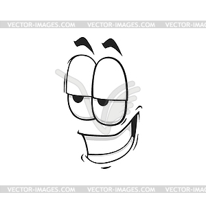 Cartoon face icon, ogle expression - vector clip art