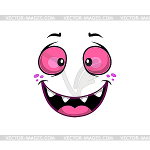 Clipart Cartoon of a Crazy Face Emoji Emoticon Tongue Out 