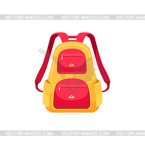 Kids baby schoolbag cartoon icon - vector clipart