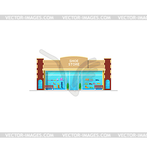 Shoe store or shop, footwear fashion boutique - vector clipart