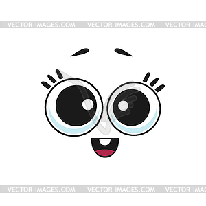 Emoji girl with eyelashes emoticon icon - vector clipart