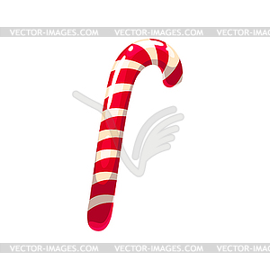 Spiral andy-cane, holiday confection, candy icon - vector clipart